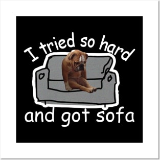 I Tried So Hard And Got Sofa Dog Meme Posters and Art